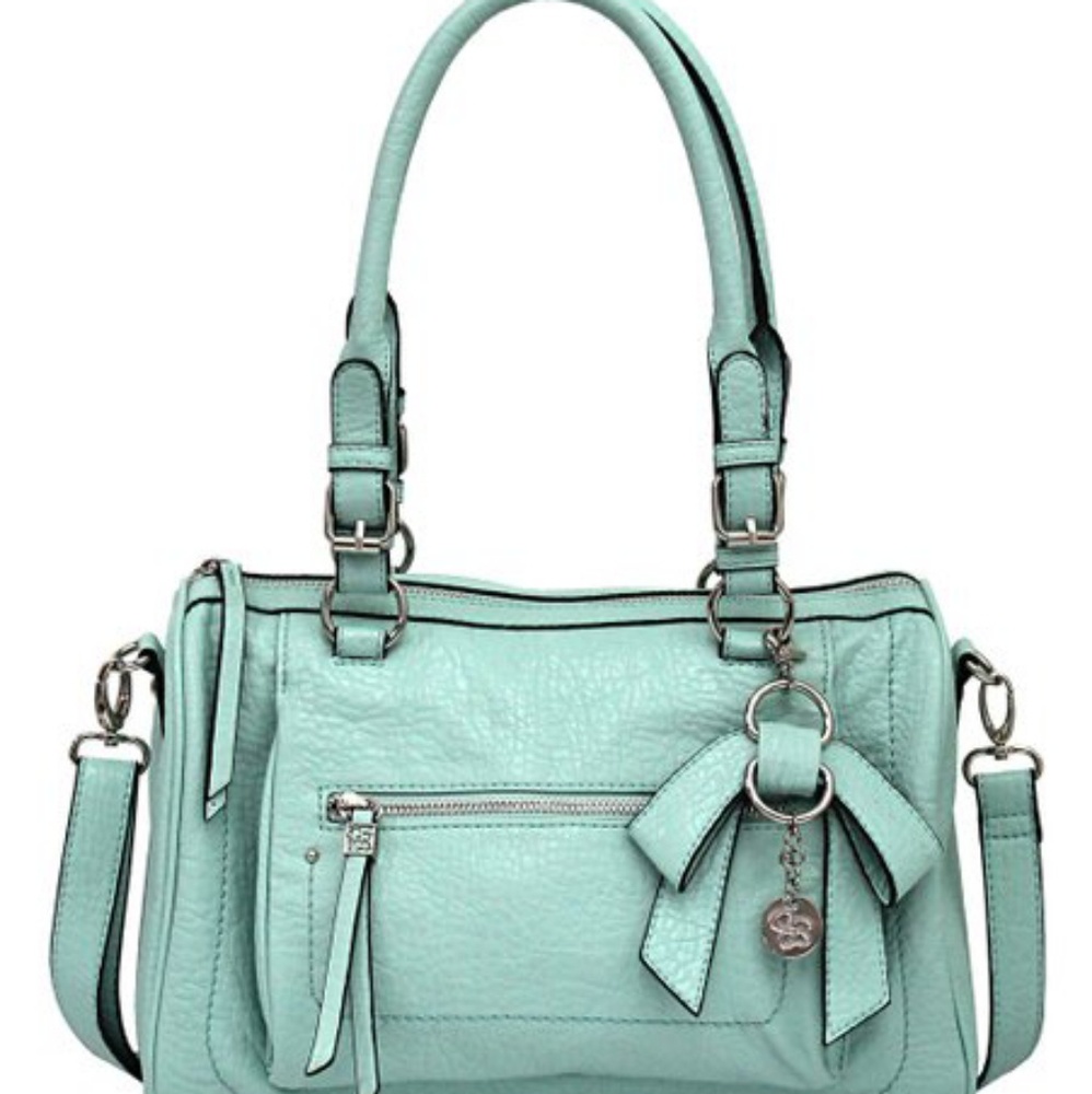 Aqua satchel purse